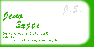 jeno sajti business card